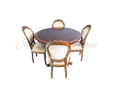 Винтажный столовый гарнитур в стиле «орехового» рококо 1960-х гг.