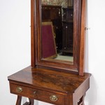 Антикварный туалетный столик с зеркалом-псише красного дерева 1810-х гг.