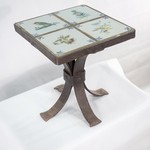 Винтажный столик с керамическими вставками 1940-х гг. 