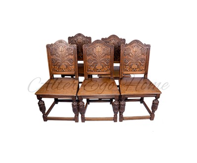 Старинный английский комплект стульев