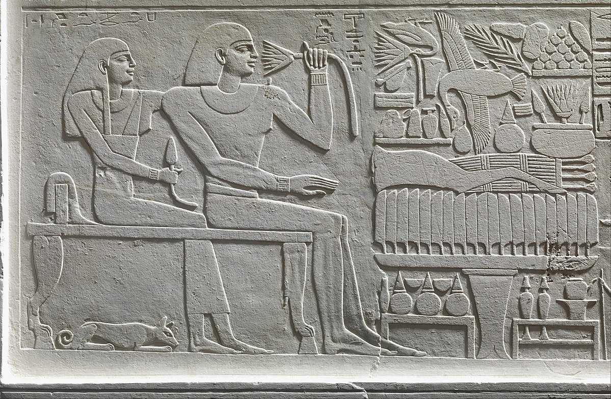 Древнеегипетское изображение приема пищи
