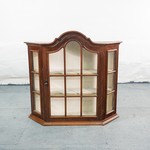 Винтажная настенная витрина из ореха 1960-х гг.