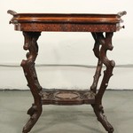 Антикварный чайный столик со съемным подносом 1840-х гг.