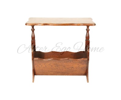 Винтажная газетница из дуба 1950-х гг. 