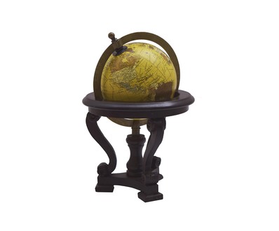Декоративный настольный глобус в деревянной оправе