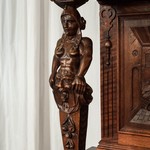 Антикварный французский буфет с резными панно и фигурами 1850-х гг. 