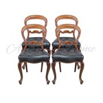 Комплект из четырех антикварных стульев красного дерева 1870-х. гг.