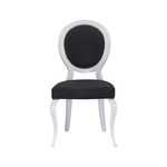 Классический белый стул с фактурной обивкой