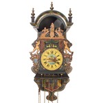 Антикварные настенные часы с росписью