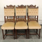 Комплект антикварных стульев с резной балюстрадой 1880-х гг.