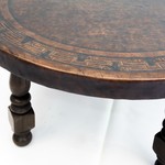 Винтажный перуанский столик с кожаной столешницей