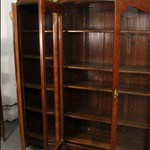 Антикварный книжный шкаф с наборным фасадом дверец 1860-х гг. 