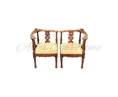 Пара антикварных кабинетных кресел 1840-х гг. 