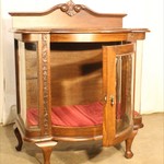 Антикварный чайный столик тёмного дуба 1910-х гг. 