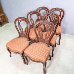 Комплект антикварных стульев с ажурными спинками 1870-х гг.