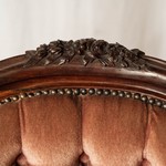 Комплект из двух антикварных палисандровых стульев со спинками капитоне 1840-х гг. 