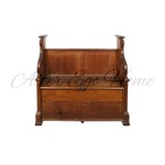 Антикварная дубовая скамья с резными локотками 1880-х гг. 