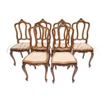 Комплект антикварных стульев с пластичными спинками
