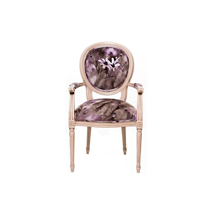 Мягкий стул с цветочным принтом обивки