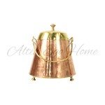 Антикварное декоративное ведро из комбинированного металла 1850-х гг. 