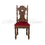 Антикварный резной стул с антропоморфным маскароном 1850-х гг. 