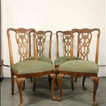 Комплект из 4-х антикварных стульев в стиле Томаса Чиппендейла 1890-х гг. 