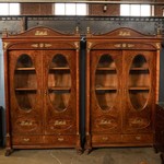 Антикварный книжный шкаф с стиле ампир 1870-х гг. 