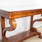 Антикарный констольный стол с мраморной столешницей в стиле ампир 1820-х гг.