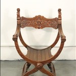 Антикварное курульное кресло 1870-х гг. 