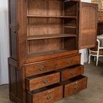 Антикварный двухъярусный шкаф из дуба 1820-х гг
