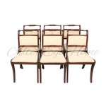 Комплект из 6-ти винтажных стульев для столовой из темной махагони 1950-х гг. 