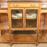 Антикварная викторианская витрина из палисандра 1870-х гг. 