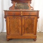Антикварный сервант с фигурным навершием 1850-х гг. 