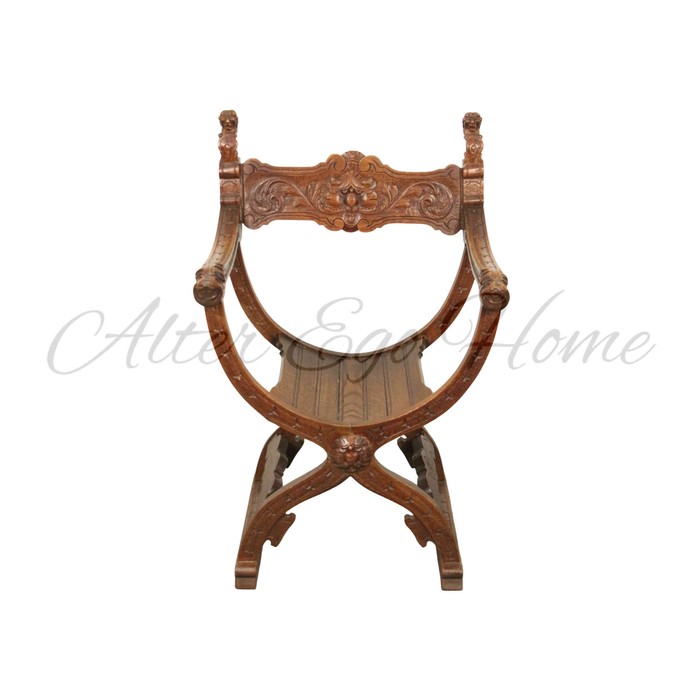 Антикварное курульное кресло 1870-х гг. 