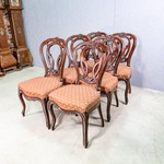 Комплект антикварных стульев с ажурными спинками 1870-х гг.