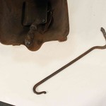 Антикварный эмалированный зольник с цветочным орнаментом 1900-х гг. 