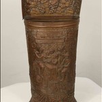 Антикварная подставка для зонтов из меди 1910-х гг. 