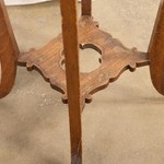 Антикварный столик из тика с мраморной столешницей 1910-гг. 
