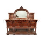 Антикварный сервант с зеркальным полотном и мраморной столешницей 1870-х гг. 