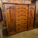 Антикварный шкаф из махагони с накладками растительного орнамента 1840-х гг. 