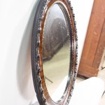 Антикварное настенное зеркало в дубовой резной раме 1910-х гг