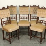 Комплект антикварных стульев с резной балюстрадой 1880-х гг.
