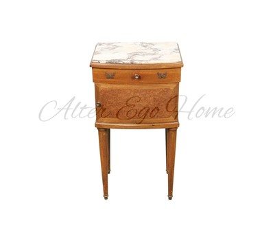 Антикварная прикроватная тумба с мраморной столешницей 1870-х гг. 