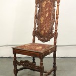 Антикварный стул с резной спинкой 1850-х гг. 