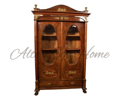 Антикварный книжный шкаф с стиле ампир 1870-х гг. 