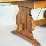 Обеденный стол с раздвижной столешницей из дуба 1910-х гг.