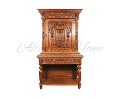 Антикварный французский дубовый шкаф 1860-х гг. 