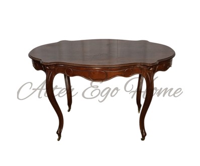 Антикварный стол с фигурным подстольем 1840-х гг. 