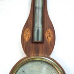 Антикварный барометр с латунной вставкой