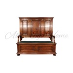 Антикварная скамья с высокой спинкой 1870-х гг. 